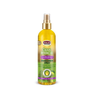 AFRICAN RIDE OLIVE MIRACLE BRAID SHEEN SPRAY 12OZ - Beautylicious Canada