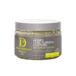 DESIGN ESSENTIALS ALMOND & AVOCADO HONEY CURL FORMING CUSTARD 12OZ - Beautylicious Canada