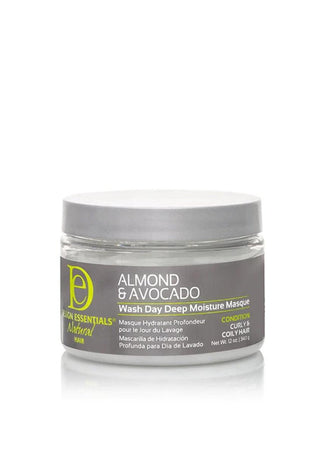 DESIGN ESSENTIALS ALMOND & AVOCADO WASH DAY DEEP MOISTURE MASQUE 12OZ - Beautylicious Canada