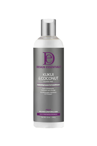 DESIGN ESSENTIALS KUKUI & COCONUT SULFATE FREE HYDRATING LEAVE IN CONDITIONER 12OZ - Beautylicious Canada