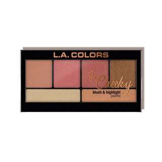 L.A. COLORS SO CHEEKY BLUSH & HIGHLIGHT PALETTE - Beautylicious Canada