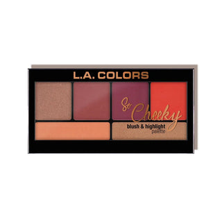 L.A. COLORS SO CHEEKY BLUSH & HIGHLIGHT PALETTE - Beautylicious Canada