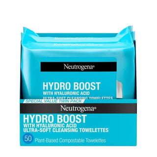 NEUTROGENA HYDRO BOOST TWIN PACK MAKEUP WIPES (7.2"x6.4") - Beautylicious Canada