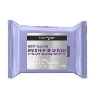 NEUTROGENA NIGHT CALMING MAKEUP REMOVER 25 WIPES (7.2"x6.4") - Beautylicious Canada