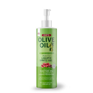 ORS Olive Oil FIX IT Liquifix Spritz Gel Infused with Castor Oil For Strengthening & Hairline Maintenance Strong Hold 6.8 oz - Beautylicious Canada