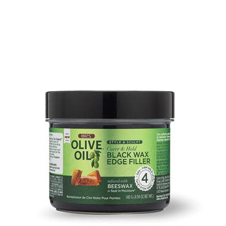 ORS Olive Oil Style & Sculpt Cover & Hold Black Wax Edge Filler Infused with Beeswax to Seal in Moisture 4.9 oz - Beautylicious Canada