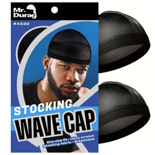 MR DURAG STOCKING WAVE CAP - NOIR #4330