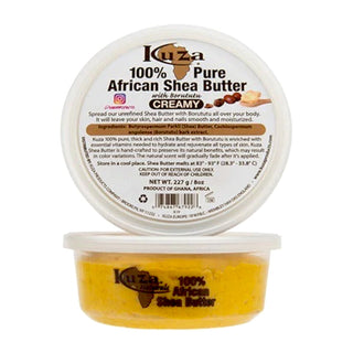 KUZA 100% PURE AFRICAN SHEA BUTTER CREAMY 8OZ
