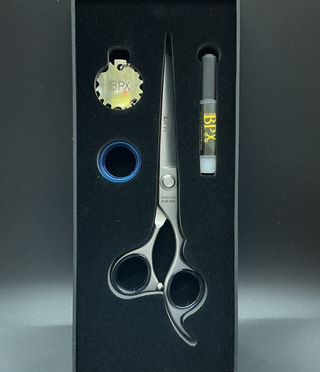 BARPROX PRO 200 CUTTING SCISSOR 7" (DLC SILVER) & CARE KIT