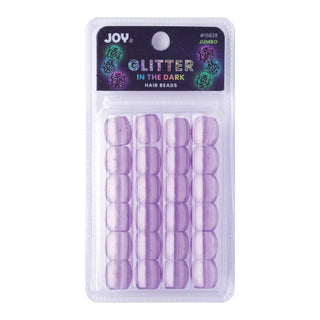 JOY GLOW IN THE DARK GLITTER HAIR BEADS *16839