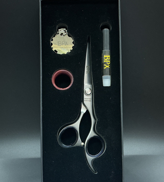BARPROX PRO 200 CUTTING SCISSOR 6" (DLC SILVER) & CARE KIT