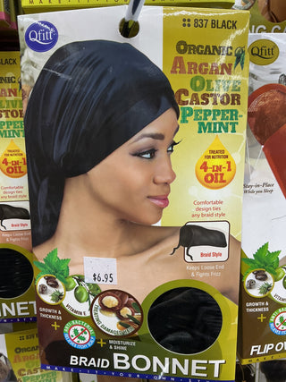 QFITT BRAID ORGANIC BONNET *837