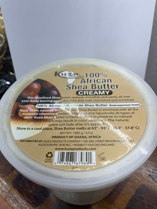KUZA 100% WHITE AFRICAN SHEA BUTTER - CREAMY 67OZ