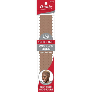 Annie Silicone Wig Grip Head Band Translucent Dark Brown *3443