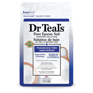 DR TEAL'S PURE EPSOM SALT SOAKING SOLUTION FRAGRANCE FREE 4LBS