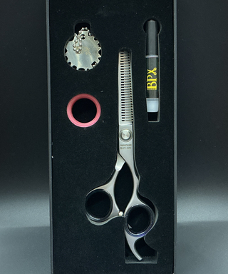 BARPROX PRO 200 THINNING SHEARS 6" (DLC SILVER) & CARE KIT
