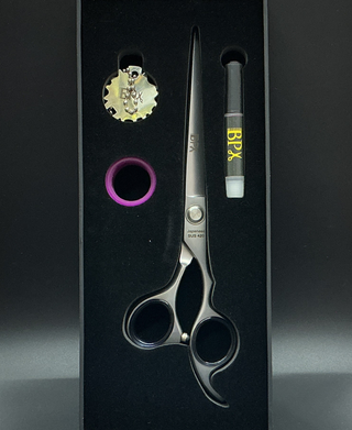 BARPROX PRO 200 CUTTING SCISSOR 7.5" (DLC SILVER) & CARE KIT