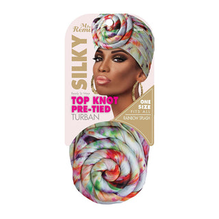 MS REMI SILKY TOP KNOT PRE- TIED TURAN * 3658 ASSORTED