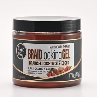 NEXT IMAGE Braid Locking Gel Black Castor & Argan 16 oz