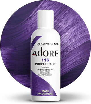 ADORE SEMI PERMANENT HAIR COLOR PURPLE RAGE 116 4OZ