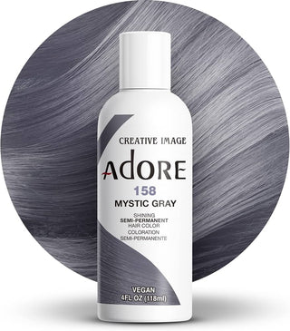 ADORE SEMI PERMANENT HAIR COLOR MYSTIC GRAY 158 4OZ