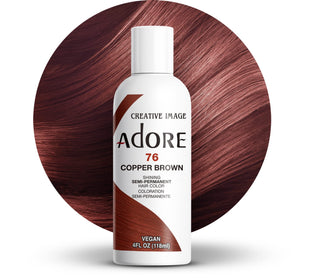 ADORE SEMI PERMANENT HAIR COLOR COPPER BROWN 76 4OZ