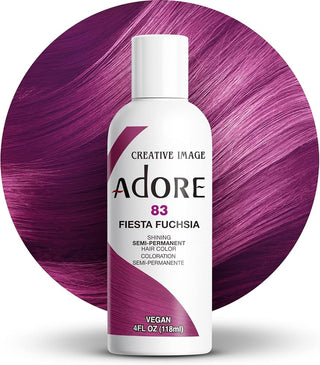 ADORE SEMI PERMANENT HAIR COLOR FIESTA FUCHSIA 83 4OZ