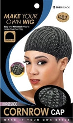QFITT HORSESHOE CORNROW CAP - BLACK * 5025