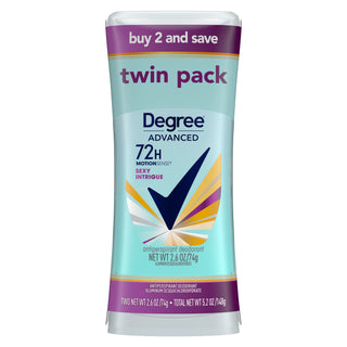 DEGREE ADVANCED 72h BODY HEAT ACTIVATED SEXY INTRIGUE TWIN PACK 74g