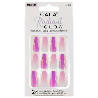 CALA RADIANT GLOW HIGH-SHINE LONG-LASTING & EFFORTLESS PRESS ON NAILS