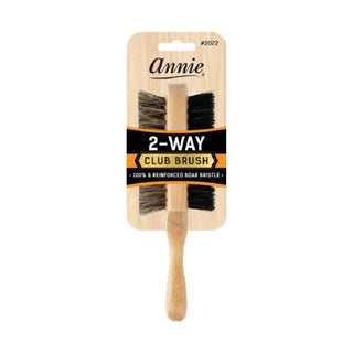 ANNIE 2-WAY CLUB BRUSH 100% BOAR BRISTLE #2072