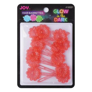 JOY GLOW IN THE DARK HAIR BARRETTES #16531