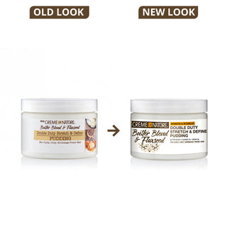 Crème de soin double usage pour étirements et définition au mélange de beurre et aux graines de lin de Creme Of Nature, 11,5 oz