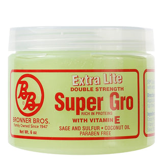 BRONNER BROS SUPER GRO AVEC VITAMINE E - EXTRA LÉGER DOUBLE CONCENTRATION 6OZ