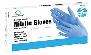 DREAM WORLD NITRILE GLOVES DISPOSABLE BLUE