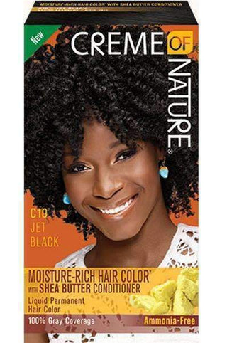 CREME OF NATURE MOISTURE-RICH HAIR COLOR - C10 JET BLACK