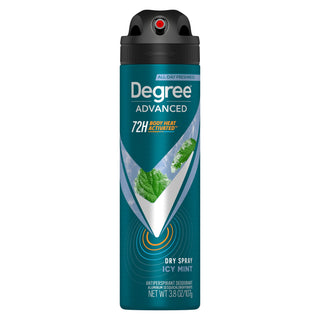 DEGREE ADVANCED 72h BODY HEAT ACTIVATED DRY SPRAY ICY MINT 3.8 OZ