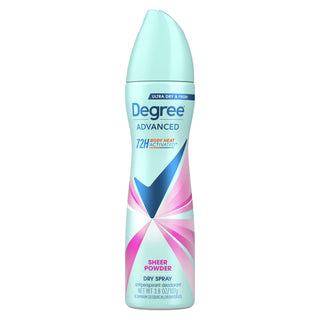 DEGREE ADVANCED 72h BODY HEAT ACTIVATED SHEER POWDER DRY SPRAY 3.8 OZ