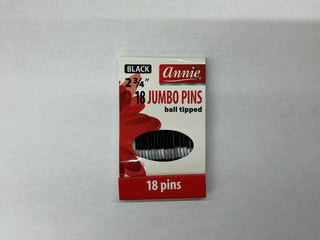 ANNIE 2 3/4" BALL TIPPED 18CT BLACK JUMBO PINS