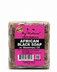 SAVON NOIR AFRICAIN 100% NATUREL BY NATURES À L'HUILE DE ROMARIN 184g