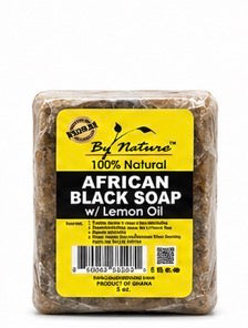 BY NATURES SAVON NOIR AFRICAIN 100% NATUREL À L'HUILE DE CITRON 6,5OZ