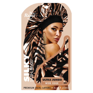 MS REMI SILKY SATIN SUPER JUMBO - BLACK ZEBRA