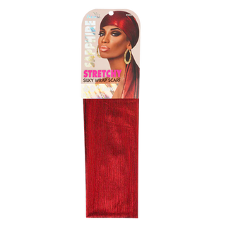 MS REMI SAPPHIRE STRETCHY SILKY WRAP SCARF- 60 LONG BURGUNDY * 4524