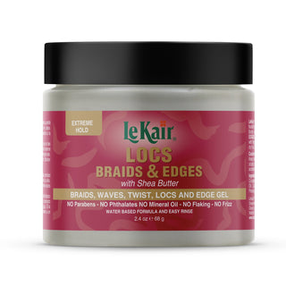 LEKAIR Locs Braids & Edge Gel 2.4OZ