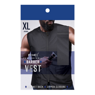 PRIMEX PROFESSIONAL BARBER VEST FISHNET BACK  * 3963