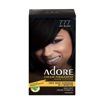 ADORE CREAM PERMANENT HAIR COLOR 777 JET BLACK - Beautylicious Canada