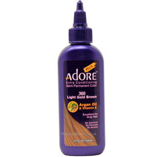 ADORE PLUS SEMI - PERMANENT HAIR COLOR 360 LIGHT GOLD BROWN 3.4OZ - Beautylicious Canada