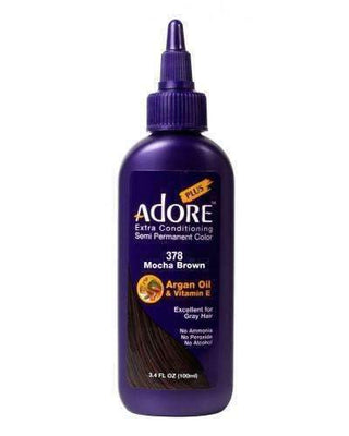 ADORE PLUS SEMI - PERMANENT HAIR COLOR 378 MOCHA BROWN 3.4OZ - Beautylicious Canada