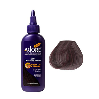 ADORE PLUS SEMI - PERMANENT HAIR COLOR 380 CHOCOLATE BROWN 3.4OZ - Beautylicious Canada