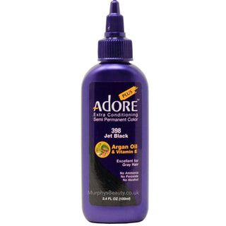 ADORE PLUS SEMI - PERMANENT HAIR COLOR 398 JET BLACK 3.4OZ - Beautylicious Canada